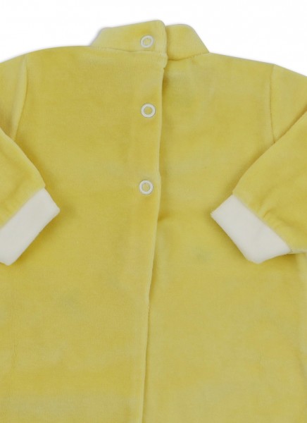 baby footie in my little chenille. Colour yellow, size 0-1 month 3