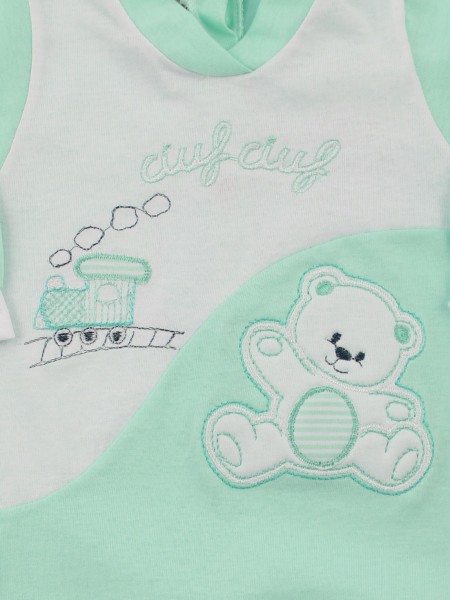 Baby footie jersey ciufciuf image. Colour green, size 6-9 months 2