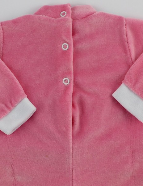 baby footie chenille sweet baby. Colour coral pink, size 0-1 month 3