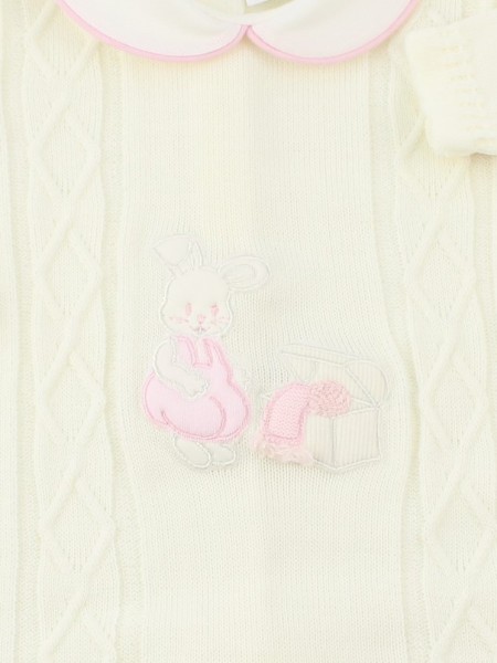 Mixed wool tuton image. Colour creamy white, size 0-1 month 2