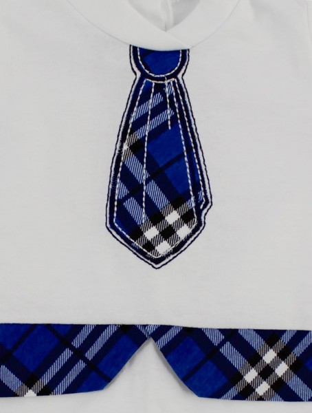 Baby footie image in jersey Scottish tie. Colour blue, size 1-3 months 2