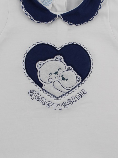 baby footie break tender. Colour blue, size 00 2