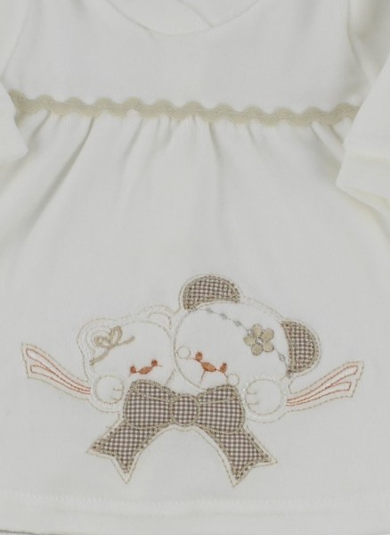 image baby footie outfit clinical chenille jib. Colour creamy white, size 0-1 month 2