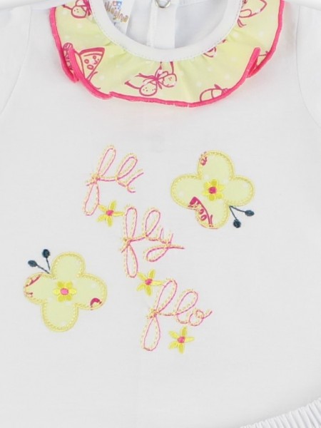 Picture baby footie outfit jersey le fli fly flo. Colour white, size 1-3 months 2
