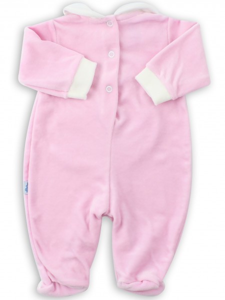 Picture baby footie chenille tender hearts. Colour pink, size 1-3 months 3