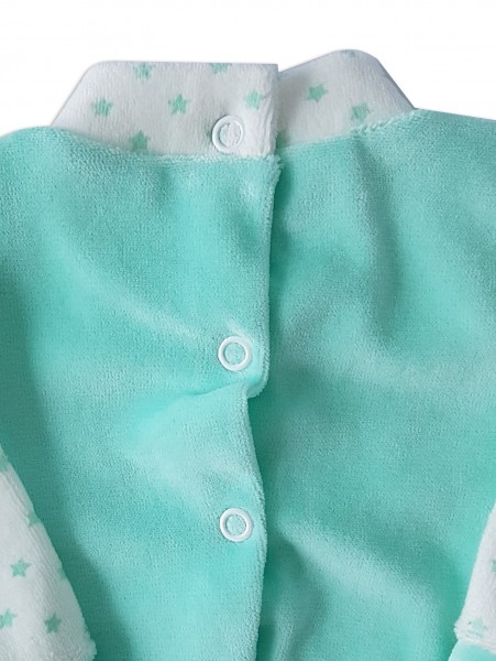 Chenille baby footie baby bear sweety lovely image of. Colour green, size 00 3