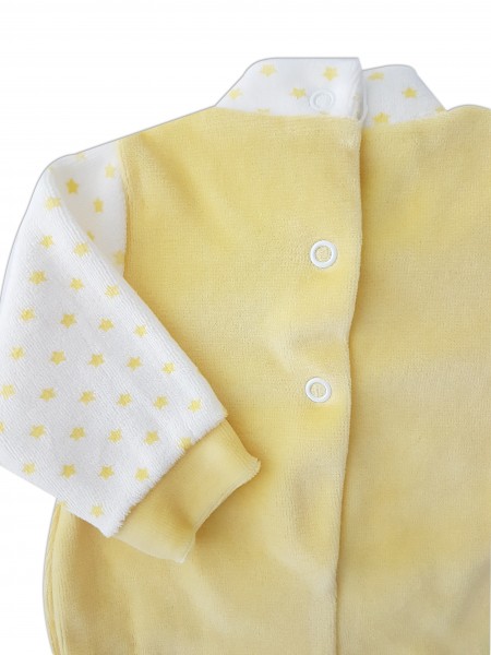 Chenille baby footie baby bear sweety lovely image of. Colour yellow, size 00 3