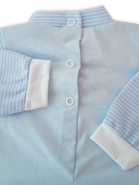 Image cotton baby footie jersey love. Colour light blue, size 3-6 months 3