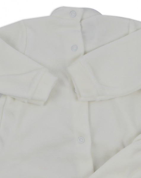 image baby footie outfit clinical chenille jib. Colour creamy white, size 0-1 month 3