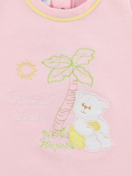 Image baby footie romper coast line. Colour pink, size 1-3 months 2