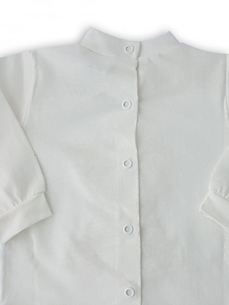 baby footie outfit cotton my baby. Colour creamy white, size 1-3 months 3