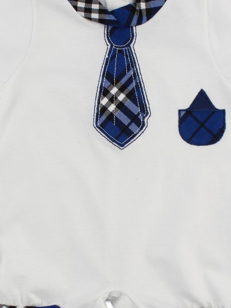 Picture baby footie straw necktie tie. Colour blue, size 6-9 months 2