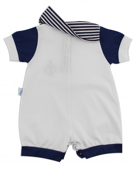 baby footie romper polo again. Colour white, size 00 3
