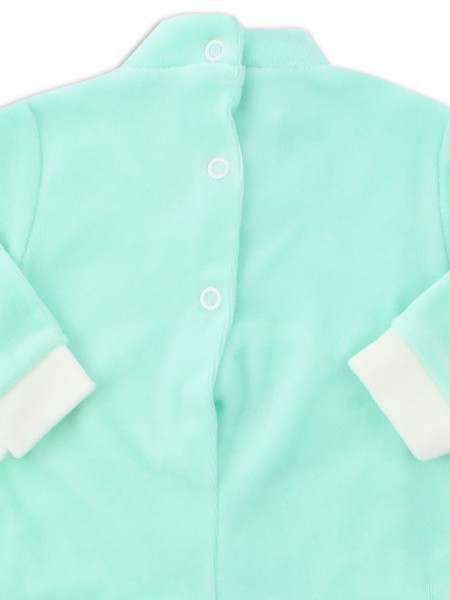 Picture baby footie chenille smallobeb. Colour green, size 0-1 month 2