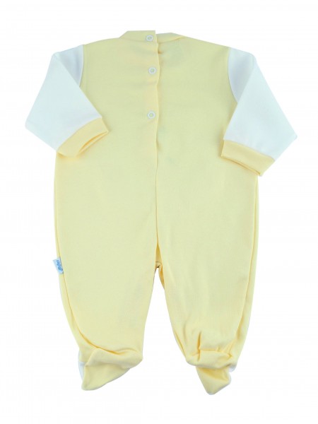 cotton baby footie interlock baby bear. Colour yellow, size 9-12 months 3
