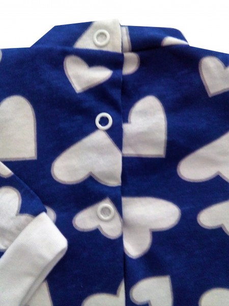 Image cotton baby footie jersey my heart. Colour blue, size 6-9 months 3