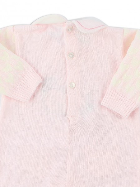 Picture baby footie mixed wool kitten. Colour pink, size 1-3 months 3