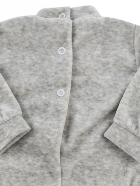 Baby image footie chenille cute puppies. Colour grey, size 3-6 months 3