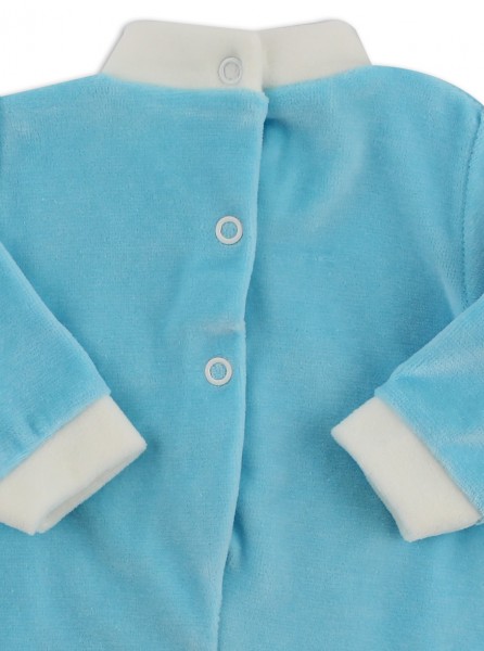 baby footie chenille golden star dreams. Colour turquoise, size 00 3