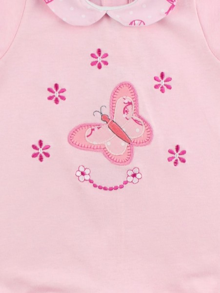 Image baby footie romper butterfly. Colour pink, size 1-3 months 2