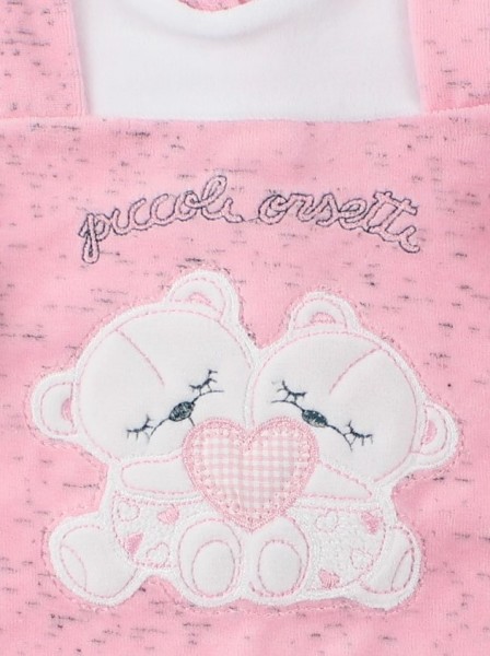 baby footie chenille baby bears. Colour pink, size 00 2