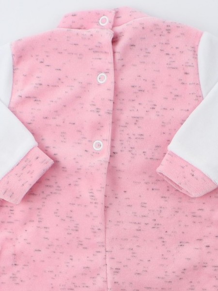 baby footie chenille baby bears. Colour pink, size 00 3