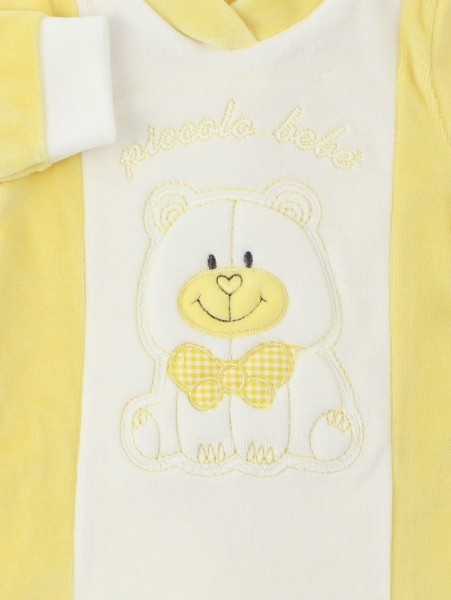 Picture baby footie chenille smallobeb. Colour yellow, size 0-1 month 3
