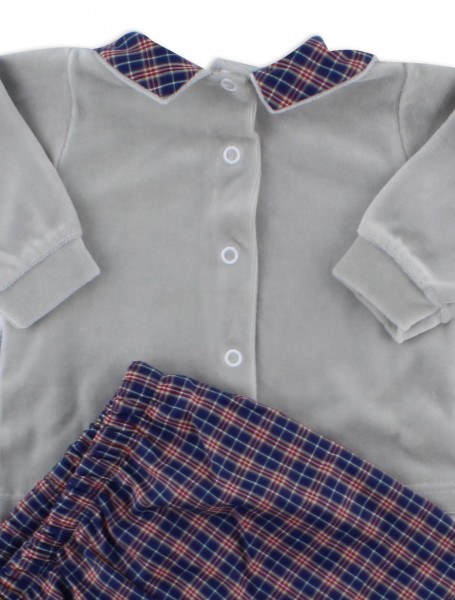 Picture baby footie outfit in chenille friends in partying. Colour grey, size 6-9 months 3