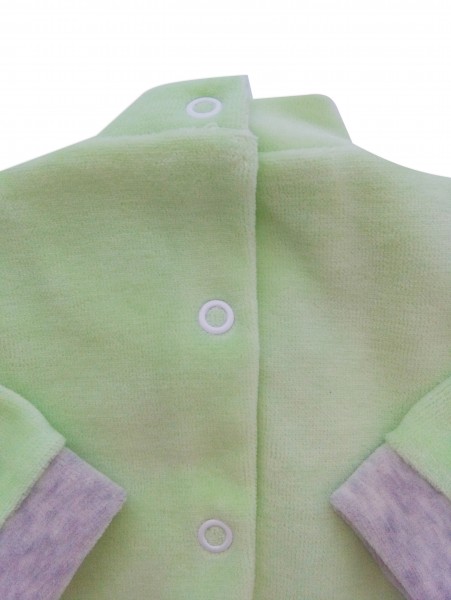 Chenille baby footie baby footie image baby bear small baby. Colour pistacchio green, size 3-6 months 3