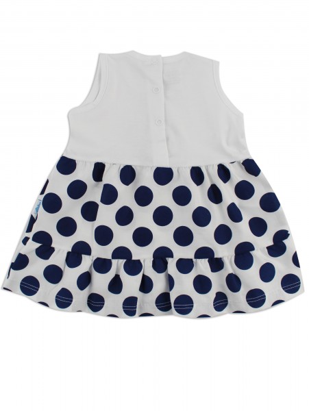 baby footie cotton heart and polka dots vest. Colour blue, size 0-1 month 4