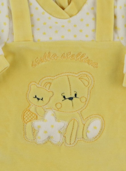 Image baby footie chenille star star. Colour yellow, size 1-3 months 2