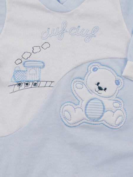 Baby footie jersey ciufciuf image. Colour light blue, size 6-9 months 2