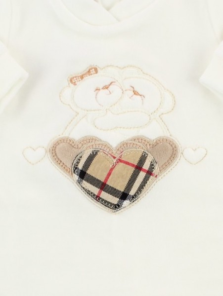 Picture baby footie chenille tender hug. Colour creamy white, size 1-3 months 3