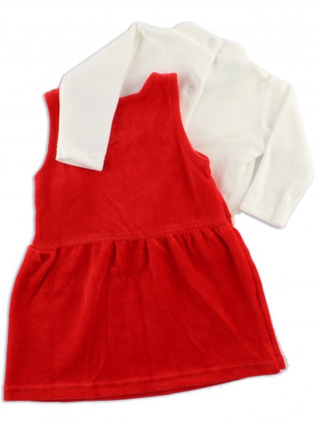 baby footie outfit chenille baby bear bow. Colour red, size 1-3 months 3