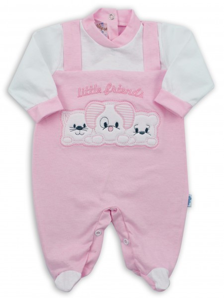 Image baby footie in jersey little friends. Colour pink, size 3-6 months Pink Size 3-6 months