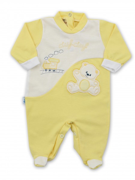 Baby footie jersey ciufciuf image. Colour yellow, size 3-6 months Yellow Size 3-6 months