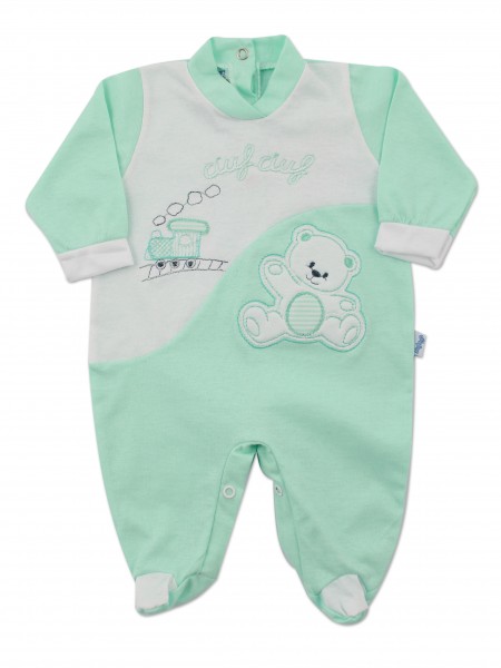 Baby footie jersey ciufciuf image. Colour green, size 6-9 months Green Size 6-9 months