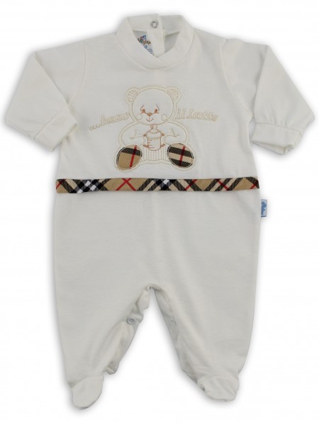 Picture cotton baby footie jersey drinking the l.... Colour creamy white, size 1-3 months Creamy white Size 1-3 months