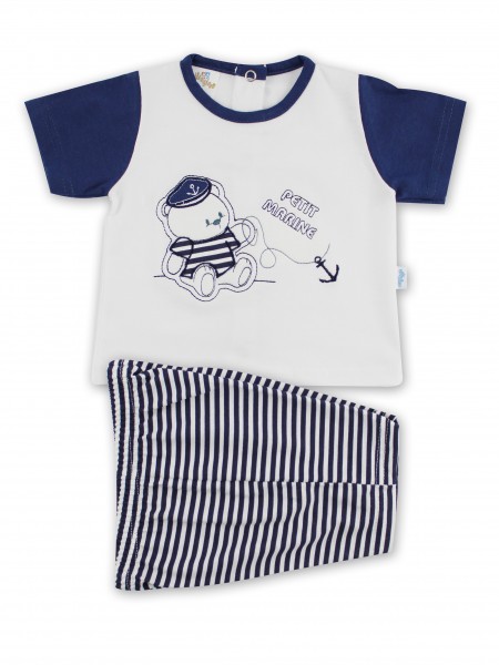 Picture baby footie outfit jersey le petit marine. Colour white, size 3-6 months White Size 3-6 months