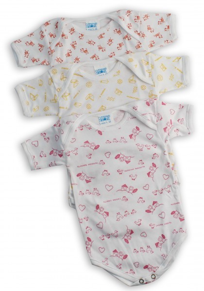 printed cotton half sleeve leotard. Colour pink, size 6-9 months Pink Size 6-9 months