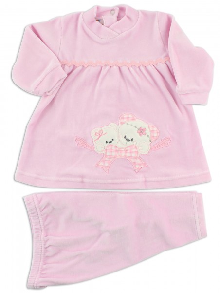 image baby footie outfit clinical chenille jib. Colour pink, size 3-6 months Pink Size 3-6 months