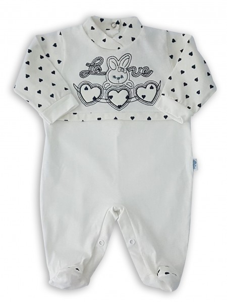 Picture cotton baby footie jersey bunny love bunny. Colour blue, size 6-9 months Blue Size 6-9 months