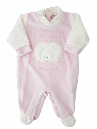 Chenille baby footie baby bear sweety lovely image of. Colour pink, size 1-3 months