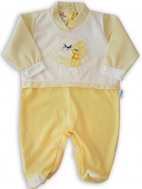 Image cotton baby footie jersey love. Colour yellow, size 3-6 months