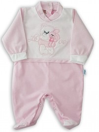 Image cotton baby footie jersey love. Colour pink, size 3-6 months
