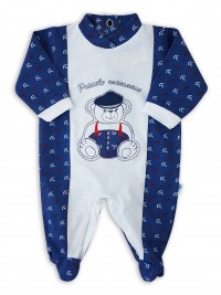 Image cotton baby footie jersey jersey small sailor. Colour blue, size 3-6 months