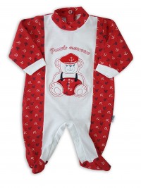 Image cotton baby footie jersey jersey small sailor. Colour red, size 3-6 months