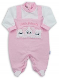 Image baby footie jersey small friends. Colour pink, size 3-6 months