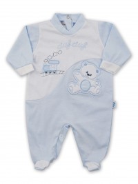 Baby footie jersey ciufciuf image. Colour light blue, size 3-6 months