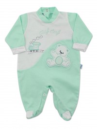 Baby footie jersey ciufciuf image. Colour green, size 3-6 months